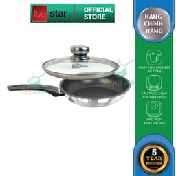 Thumbnail Chảo chống dính 3 đáy inox 430 Fivestar Standard -dùng được bếp từ- bh 5 năm(16cm/20cm/22cm/24cm/26cm/28cm/30cm/32cm) 1