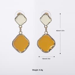 Thumbnail Khuyên tai Pinkdudu PD681 hợp kim hình giọt nước phong cách cổ điển thanh lịch thời trang cho nữ 2