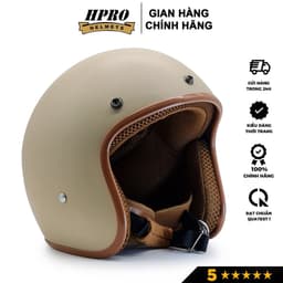 Thumbnail Mũ bảo hiểm 3/4 đầu, Sundy Helmet, nhiều màu sắc thời trang, cá tính, Freesize (54-58cm) kèm kính Phi Công, UV. 4