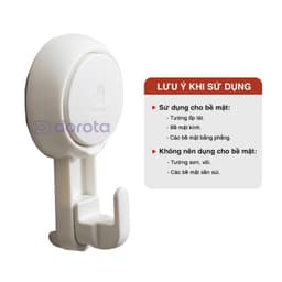 Thumbnail Móc dán tường chịu lực cao cấp DOROTA tái sử dụng nhiều lần tải treo 5kg miếng dính hút chân không chống nước AW554 2