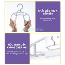 Thumbnail Móc treo quần áo cao cấp DOROTA mắc áo phơi ướt không chống trượt rơi đồ AT 4