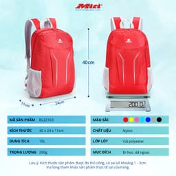 Thumbnail Balo du lịch miti bl22163 siêu nhẹ dành cho nam nữ 1