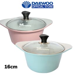 Thumbnail Nồi đá 16cm, 5 lớp siêu bền Ecoramic EVL-16 Daewoo Hàn Quốc dung tích 1.29 lít Không chì, không PFOA, không chất độc hại 1
