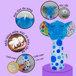 Thumbnail Lục lạc vải PiPoVietnam - Lục lạc cầm tay cho trẻ sơ sinh 4