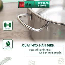 Thumbnail Nồi inox 430 cao cấp Fivestar 3 đáy  sandwich ( 18cm/ 24cm / 26cm / 28cm ) , dùng được mọi bếp 4