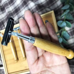Thumbnail Dao cạo râu cán tay cầm bằng tre cao cấp tự nhiên an toàn ONGTRE dùng từ 1-3 tháng 3