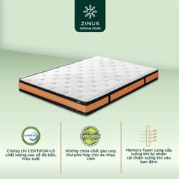 Thumbnail Nệm Lò Xo Độc Lập Zinus Foam Mát Gel Mát Thế Hệ Mới Dày 20cm - 8in Spring Mattress 2