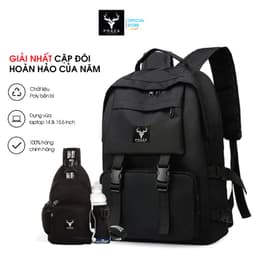 Thumbnail Bộ Balo Ulzzang Thời Trang Và Túi Đeo Chéo Cá Tính Praza BL185DC108 (Đen) 1