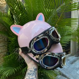 Thumbnail Tai mèo gắn mũ bảo hiểm cute, siêu dễ thương, phiên bản mới phối 2 màu độc lạ, phụ kiện mũ bảo hiểm Hpro Helmet 4