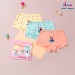 Thumbnail Set 3 quần chip đùi cho bé gái từ 14 đến 50kg Chippo họa tiết Elsa dễ thương chất vải 100% cotton mềm thoáng mát 1