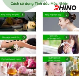 Thumbnail Tinh dầu Nhà Mộc nguyên chất Rhino T101 có kiểm định, treo xe, kẹp điều hòa: 10ml 3