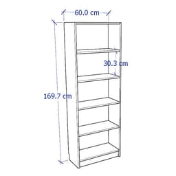 Thumbnail JELLY, Kệ sách 5 tầng size nhỏ SHE_064, 60x28x170cm, kệ gỗ Scandi Home 4