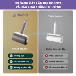 Thumbnail Cây lăn bụi quần áo DOROTA cleaning products lăn lông chó mèo làm sạch ga giường sofa AT 4