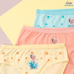 Thumbnail Set 3 quần chip chéo tam giác cho bé gái từ 14 đến 50kg Chippo họa tiết Elsa dễ thương chất vải 100% cotton cao cấp 2