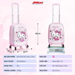 Thumbnail Vali kéo trẻ em MiTi BL6103S hoạ tiết hoạt hình helo kitty 1