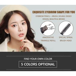 Thumbnail Bút kẻ lông mày ANNIES hai đầu màu sắc tự nhiên không dễ phai xoay được siêu mịn 2