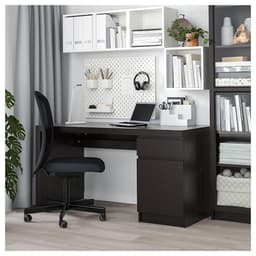Thumbnail MOLTENI, Bàn làm việc, bàn học 1 hộc tủ DEK_002, 140x60x73cm, bàn gỗ Scandi Home 1