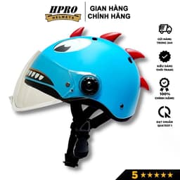 Thumbnail Mũ bảo hiểm cho bé Hpro helmet có kính, siêu nhẹ, họa tiết khủng long cute, đáng yêu cho trẻ em từ 3-9 tuổi 4