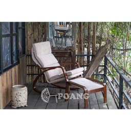 Thumbnail Ghế thư giãn | POANG | plywood óc chó/bạch dương | vải cotton | beige | R67xS139xC86 cm 1