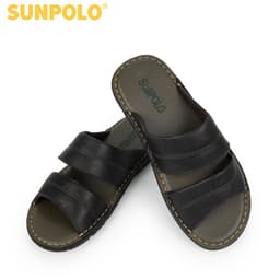 Thumbnail Dép quai ngang nam da bò cao cấp SUNPOLO AQN029 4