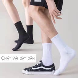 Thumbnail Tất nam cổ cao G2 chất cotton vớ dài nữ trơn basic co giãn bốn chiều phong cách unisex Hàn Quốc 3
