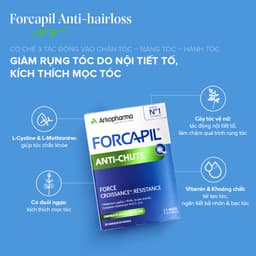 Thumbnail Combo 2 hộp Viên uống giúp giảm rụng, kích thích mọc tóc Arkopharma Forcapil Anti-chute 30 viên/hộp 3