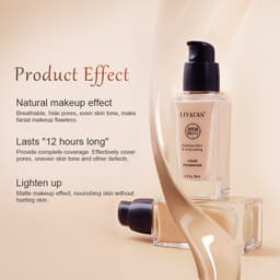 Thumbnail Kem nền LIYALAN dạng lỏng với chỉ số spf30 kiểm soát dầu lâu trôi chống thấm nước trang điểm tự nhiên 30ml 4