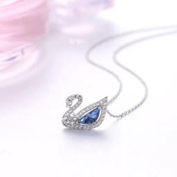 Thumbnail Dây chuyền thiên nga LAMY Crystal Swan Necklace Blue 6042 4