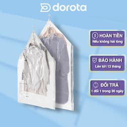 Thumbnail Túi hút chân không chống nhăn DOROTA không cần dùng bơm bảo quản quần áo có móc treo tái sử dụng TCN 1