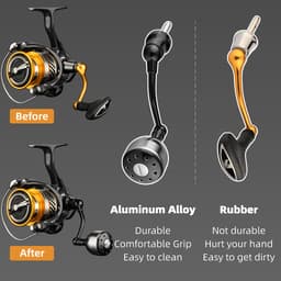 Thumbnail Tay quay máy câu cá GOMEXUS không cần nguồn 57mm thích hợp cho Shimano Sienna FX Nasci Daiwa Revros LT RR 4