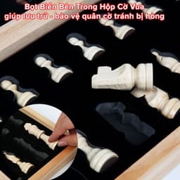 Thumbnail Cờ Vua Gỗ Nam Châm Cao Cấp - Bộ Cờ Vua Cao Cấp Bằng Gỗ Thông Tự Nhiên Có Gắn Nam Châm Chính Hãng Amalife 3