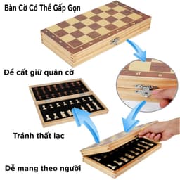Thumbnail Bộ Cờ Vua Nam Châm Bằng Gỗ Size Nhỏ 29*29*2.5cm Cao Cấp, An Toàn Chính Hãng Amalife 4