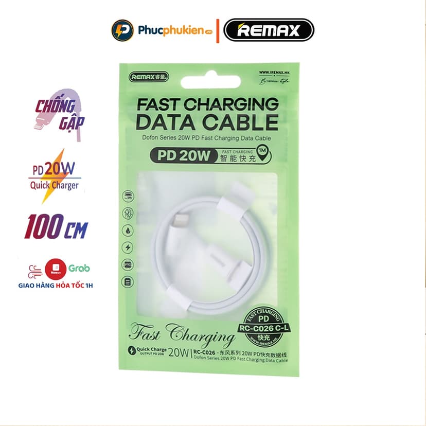 Ảnh Bộ sạc nhanh 20w + Dây sạc nhanh 20w chính hãng Remax U5 sạc đầy 50% pin chỉ trong 30p Phúc Phụ Kiện 4