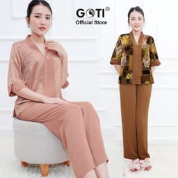 Thumbnail GOTI - Đồ Bộ Trung Niên Nữ Chất Lụa Cao Cấp Siêu Mát Mặc Lễ Tết Thoải Mái Bigsize 45-80Kg Quà Tặng Mẹ 3360 3359 2