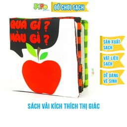 Thumbnail Sách vải PiPoVietnam kích thích thị giác - Song ngữ Anh Việt - Quả gì màu gì 2