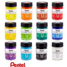 Thumbnail Màu Poster Pentel WPU – Màu Vẽ Pentel 30ml Tươi Sáng, Dễ Pha Chồng Màu, Vẽ Đa Chất Liệu 4