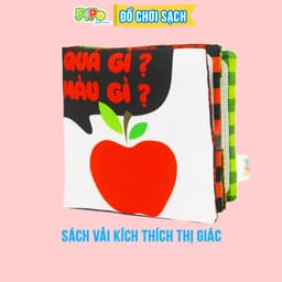 Thumbnail Sách vải PiPoVietnam kích thích thị giác - Song ngữ Anh Việt - Quả gì màu gì 1
