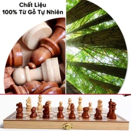 Thumbnail Bộ Cờ Vua Nam Châm Bằng Gỗ Size Nhỏ 29*29*2.5cm Cao Cấp, An Toàn Chính Hãng Amalife 1