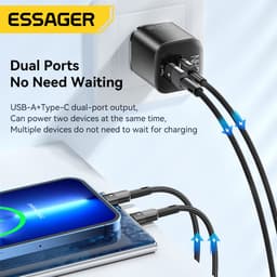 Thumbnail Cục sạc nhanh ESSAGER 20W USB Type C QC 3.0 thích hợp cho iP 14 13 12 11 Pro Max Mini Ipod 4