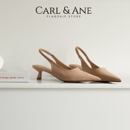 Thumbnail Carl & Ane - Giày cao gót nữ dáng Slingback mũi nhọn phong cách thanh lịch cao 5cm màu đen - CL036 3