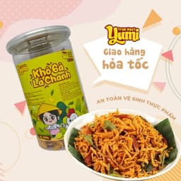 Thumbnail Khô gà lá chanh Trạm ngọt Yumi đồ ăn vặt thịt xé sợi thơm ngon 1