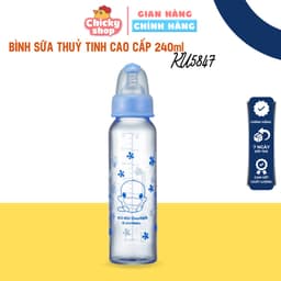 Thumbnail Bình sữa thuỷ tinh 240ml KUKU KU5847 cho bé từ 0 tháng 1