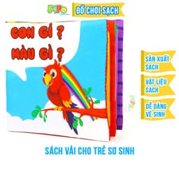 Thumbnail Sách vải PiPoVietnam kích thích thị giác - Song ngữ Anh Việt - Con gì màu gì 1