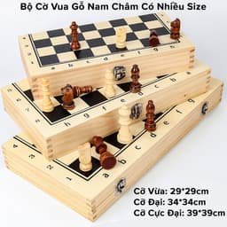 Thumbnail Cờ Vua Gỗ Nam Châm Cao Cấp - Bộ Cờ Vua Cao Cấp Bằng Gỗ Thông Tự Nhiên Có Gắn Nam Châm Chính Hãng Amalife 1