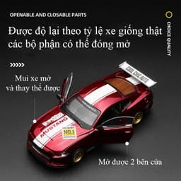 Thumbnail Đồ chơi lắp ráp xe mô hình Ford Mustang GT 2018  KAVY bằng hợp kim nguyên khối chạy cót 2