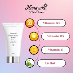 Thumbnail Kem Chống Nắng Hanayuki Sunscreen Face Nâng Tông Dưỡng Trắng SPF 50+/PA++++, Kem Chống Nắng Hanayuki Chính Hãng 50g CN02 2