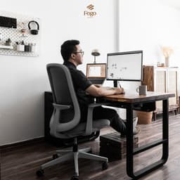 Thumbnail Bàn chân uốn cong FEGO gỗ thông tự nhiên dành cho văn phòng, học tập, làm việc 1