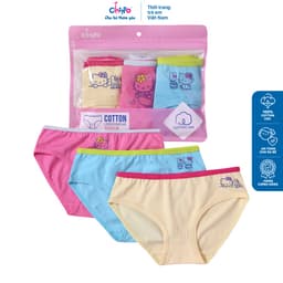 Thumbnail Set 3 quần chip bé gái Chippo 100% cotton Quần lot bé gái từ 10 đến 42kg 2