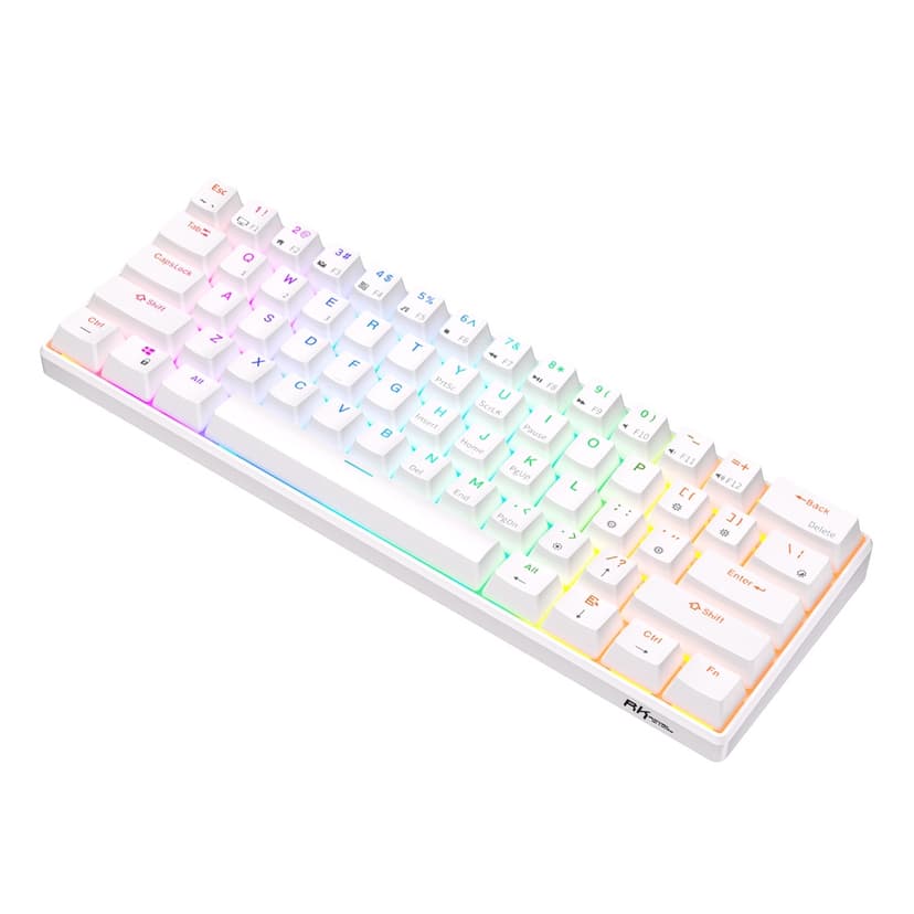 Ảnh Bàn Phím Cơ rk61 kludge bluetooth 3.0 & usb c Hai Chế Độ Chiếu Đèn Led rgb 4