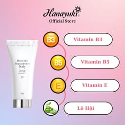 Thumbnail Kem Chống Nắng Hanayuki Sunscreen Body Nâng Tông Dưỡng Trắng SPF 50+/PA++++, Chống Nắng Hanayuki Chính Hãng 100g CN03 2